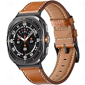olcso Samsung óraszíjak-Óraszíj mert Samsung Galaxy 8. óra 40/44 mm 8. óra klasszikus 46 mm Műbőr Csere Szíj Állítható Rozsdamentes acél csat Bőr Link Karszalag