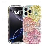 economico Cover per iPhone-telefono Custodia Per iPhone 16 Pro Max Plus 16 15 Pro Max Plus Copertura Posteriore Resistente agli urti Fiore Floreale TPU