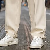preiswerte Lose-Herren Anzughose Hose Tasche Einfach Komfort Weich Volle Länge Party Geschäft Täglich Urlaub Mode Marineblau Grün Mikroelastisch