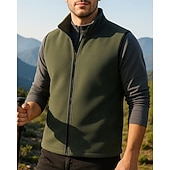 preiswerte Fleece &amp; 3 in 1 Jacken-Herren Fleeceweste Ärmellos Weste Außen Thermowarm Winter Vollreißverschluss Polyester Schwarz Armeegrün Rot Jagd Angeln Klettern