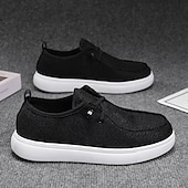 economico Scarpe Casual con Lacci-Per uomo Scarpe Casual Camminata Casual Tessuto Confortevole Antiscivolo Traspirante Allacciatura Nero Bianco Grigio Primavera Autunno Inverno