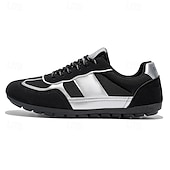 preiswerte Sneaker für Herren-Grüne Colorblock-Retro-Sneaker für Herren – bequeme Freizeit-Laufschuhe für Sportbekleidung, City-Outfits und Wochenendausflüge