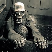 levne Novinky-Halloweenská dekorace s lezoucími zombiemi, animované duchy, rekvizity se zvukovou aktivací, vhodné pro KTV bary, strašidelné domy - hororové elektrické hračky pro večírky u zadních dveří, všeobecné
