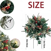 abordables Couronnes, Guirlandes &amp; Décorations-urne de remplissage pour sapin de Noël artificiel pré-éclairé, 8 modes &amp;Piquets d&#039;arbre de Noël alimentés par batterie et minuterie adaptés aux allées, patios, jardins, fêtes d&#039;anniversaire,