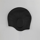 رخيصةأون قبعات السباحة-قبعة سباحة من السيليكون إلى بالغين سيليكون غرفة إضافية ملائمة مريح مقاوم للكلور ومضاد للحساسية سباحة تزلج على الماء