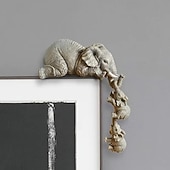 economico Sculture-3 pezzi di grazioso ciondolo a forma di elefante - artigianato in resina adatto per la decorazione di casa e stanza, utilizzato per decorazioni natalizie, decorazioni di Halloween, decorazioni