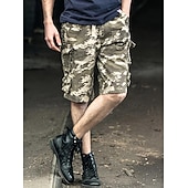 tanie Klasyczny-Męskie Spodenki Taktyczne Spodenki cargo Szorty Guziki Multi Pocket Równina Zdatny do noszenia Krótki Codzienny Na zewnątrz Streetwear Moda Klasyczny Żółty kamuflaż Khaki