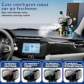 abordables Colgantes y ornamentos para coche-Ambientador inteligente para coche con robot, diseño de carga USB, cuatro configuraciones de intensidad de fragancia, accesorio ideal para coche y regalo perfecto.