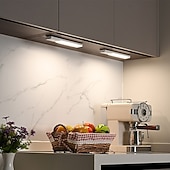 billige Julelys-1/3 stk. PIR-bevegelsessensorlys USB-lading magnetisk lang stripe LED-skaplys hjemmegarderobe vinskap skoskap korridor trappebelysning