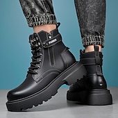 abordables Bottes de travail-Bottines décontractées marron clair pour homme avec fermeture éclair – bottes tendance en similicuir pour les aventures en plein air et les tenues décontractées