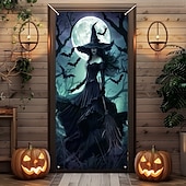 abordables Halloween Door Covers-Halloween Door Covers Door Tapestry Door Curtain Decoration Backdrop Door Banner for Front Door Farmhouse Holiday Party Indoor Outdoor Decor Supplies