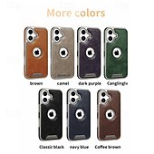 abordables Carcasas iPhone-teléfono Funda Para iPhone 16 15 14 Pro Max Plus 16e 13 Pro Max Funda Trasera Antigolpes Retro TPU Cuero de PU