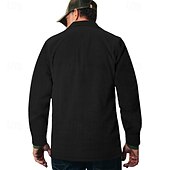 economico camicia da uomo con bottoni-Per uomo Camicia Camicia casual Camicia da Spiaggia Camicia di Velluto a Coste Camicia con Bottoni Nero Verde militare Grigio Manica Lunga Semplice Bavero Vacanza Camicia hawaiana Tasca Abbigliamento