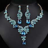 abordables Parures de Bijoux-Parure de bijoux 2 Chrome 1 Collier Boucles d&#039;oreilles Femmes Élégant ancien Mode Le style rétro Classique Parure de Bijoux Pour Mariage Soirée robe demoiselle d honneur