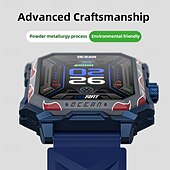 abordables Montres connectées-LOKMAT OCEAN MAX Montre intelligente 1.96 pouce Smartwatch Montre Connectée Bluetooth Podomètre Rappel d&#039;appel Moniteur d&#039;Activité Compatible avec Android iOS Femmes Hommes Longue Veille Appels Mains