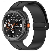 abordables Correas de reloj Samsung-Correa clásica de silicona con hebilla magnética para Samsung Galaxy Watch 8 (44 mm y 40 mm)