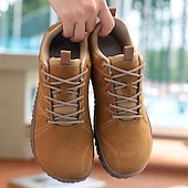 abordables Baskets-Baskets décontractées marron pour homme avec semelle antidérapante – Chaussures de sport d&#039;extérieur confortables pour la marche, la randonnée et le quotidien