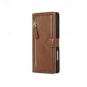 tanie Etui do iPhone&#039;ów-telefon Kılıf Na iPhone 17 Air 16 15 14 Pro Max Plus 16e 13 Pro Max Mini Osłona tylna Magnetyczne Stopka Gniazdo karty Retro TPU Skóra PU