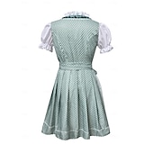 abordables Mujeres-Mascarada Oktoberfest Vestidos Traje de cosplay Trachtenkleader Mucama Vestidos Alemán Munich prados Mujer Víspera de Todos los Santos Vestido Paño de estilo tradicional Blusa Vestido Delantal