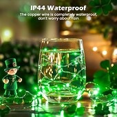 economico Striscie luci a batteria-10 pezzi 5m/16,4ft 50 perline a led luci a stringa per Halloween Natale matrimonio San Valentino festa atmosfera interna ed esterna decorazione stringa di luci scatola batteria AAA funzione timer