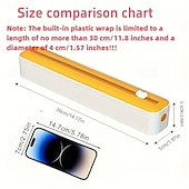 economico Utensili e gadget da cucina-1 taglierina per imballaggi in plastica a doppia funzione – sigillante da cucina multiuso per plastica, alluminio, carta da forno e carta oleata – riutilizzabile e resistente, nero &amp;design bianco