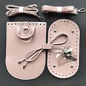 economico arte fai da te-Kit fai da te per zaino in pelle intrecciata da 7 pezzi - set con fondo e patta per borsa in similpelle lavorata a maglia, con uncinetto e accessori - per adulti &amp;adolescenti - perfetti per i