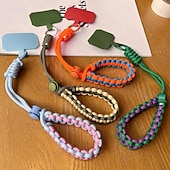 preiswerte Telefon-Lanyards &amp;amp; Handgelenkbänder-Mode Telefongurt hängen Seil lange diagonal Schultergurt hängen Kette Perle Anhänger hängen Zubehör verstellbar Hals hängen breite Stoffgurt Telefon lange Seil