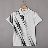 זול חולצת פולו גולף לגברים-בגדי ריקוד גברים גולף קו פּוֹלוֹ חולצות פולו ספורט שרוולים קצרים חולצות פולו חולצות עם צווארון יום יומי בגדי ספורט ומנוחה כפתורים קיץ ורוד מסמיק כחול תלתן