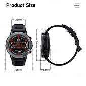 Χαμηλού Κόστους Smartwatch-LOKMAT ZEUS 4 PRO Εξυπνο ρολόι 1.43 inch Έξυπνο ρολόι Bluetooth Παρακολούθηση θερμοκρασίας Βηματόμετρο Υπενθύμιση Κλήσης Συμβατό με Android iOS Γυναικεία Άντρες Μεγάλη Αναμονή Κλήσεις Hands-Free