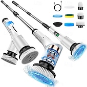 cheap Household Appliances-7 in 1 Multi-functional Digital Electric Cleaning Brush Rotatable and Extensible Wireless Handheld Brush for Bathing and Kitchen Use