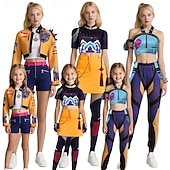 levne Dívčí kostýmy-Lovci démonů z K-Popu Mira Rúmí Zoey Cosplay kostým Skupinový kostým Krásné šaty Huntrix Filmové kostýmy for Dámské Dívčí Dětské Dospělé předvečer Všech svatých Karneval Výkon Comic Con Výstava anime