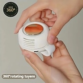 halpa Tuulettimet-kannettava hiljainen minikokoinen lavaton sähkötuuletin - kannettava ladattava kaulatuuletin - minikokoinen pyörretuuletin, jossa 3 nopeusasetusta, USB-C-lataus