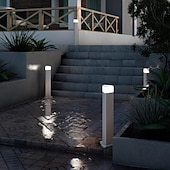 baratos luzes de parede ao ar livre-Luzes de gramado externas IP55, modernas, à prova d&#039;água, LED, caminho, lâmpadas de jardim, quintal externo, luminárias de chão externo para deck, varanda, entrada de automóveis, caminho, luzes de