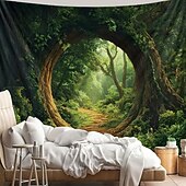 olcso Faliszőnyegek-gobelin Bannerek Falikárpitok 森林 Landscape 3D Hálószoba Nappali Kollégium Dekorációk fal ajtó háttér