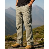 preiswerte Unterteile-Herren Cargohosen Wanderhosen Frühling Herbst Außen Normale Passform Wasserdicht Winddicht Unterteile Tasche Schwarz Armeegrün Baumwolle Camping / Wandern Laufen S M L XL XXL
