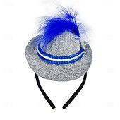 voordelige Vrouwen-Oktoberfest Veer Hoofdband Alpine Hoed Bavarian Duits München Weiden Dames Carnaval Feest Bierfestival Doek in traditionele stijl