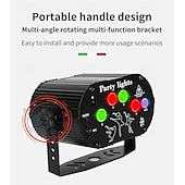 economico luci del proiettore della galassia stella-Luci da palco per feste in discoteca dj - effetto luce laser nordico rgb led illuminazione stroboscopica attivata dal suono con telecomando per interni compleanno halloween karaoke club ktv