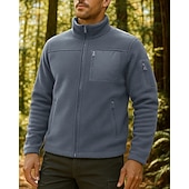 billige Fleece og 3 i 1 jakker-Herre Turjakke Fleece-jakke Vinter utendørs Hold Varm Topper Svart Grønn kaffe Grå
