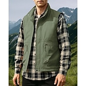 preiswerte Westen-Herren Anglerweste Cargo-Weste Ärmellos Weste Außen Wasserdicht Winddicht Multi-Funktion Winter Reißverschluss Polyester Schwarz Armeegrün Orange Jagd Angeln Klettern