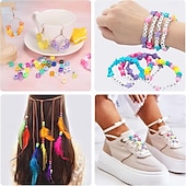 Недорогие набор для изготовления бисера-Набор для изготовления браслета из глиняных бусин, плоские бусины в стиле «преппи» для создания украшений в стиле «дружба», полимерные бусины «хейши» с подвесками, подарки для девочек-подростков,