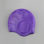 رخيصةأون قبعات السباحة-قبعة سباحة من السيليكون إلى بالغين سيليكون غرفة إضافية ملائمة مريح مقاوم للكلور ومضاد للحساسية سباحة تزلج على الماء