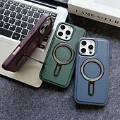お買い得  iPhone用ケース-電話 ケース 用途 iPhone 16 15 14 Pro Max Plus 16e 13 Pro Max バックカバー 磁石バックル キックスタンド 耐衝撃 レトロ風 TPU PUレザー
