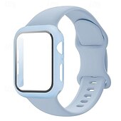 baratos Pulseiras de Apple Watch-Pulseira Esportiva Fecho Moderno Compatível com Pulseira Apple Watch 38mm 40mm 41mm 42mm 44mm 45mm 49mm com caixa Mulheres Homens Antichoque Silicone pulseira de substituição para iwatch Ultra 2