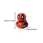 economico Ornamenti e pendenti per auto-1 statua Marvel Deadpool - Deadpool nei panni di un&#039;anatra in tuta rossa &amp;Maschera inespressiva, regalo perfetto per i fan della Marvel, compleanno, Pasqua, Ringraziamento, Natale