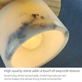 お買い得  シリンダーデザイン-芸術的な大理石の球体ペンダントライト、木製の温白色ライト、E29調節可能なチェーン