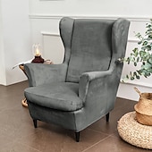 baratos Capa para Poltrona de Costas Largas-Capa Wingback para cadeira Floral / Geométrica / Listrado Estampado Poliéster Capas de Sofa