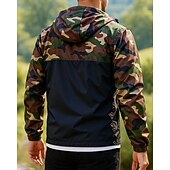 preiswerte Wasserdichte Jacken-Herren Windjacke Softshelljacke Wanderjacke Außen Wasserdicht Winddicht Wanderoutfits Wanderbekleidung Frühling Herbst Oberteil Camping / Wandern / Höhlenforschung Laufen Tarnung Armeegrün Rot Blau