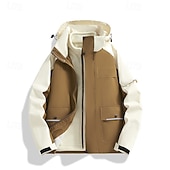 levne Fleece a 3 v 1 bundy-Pánské Rüzgarlık Dağcı Ceketi Bunda 3 v 1 Zima Venkovní Slátanina Zahřívací Vrchní část oděvu Černá Bílá Zelená Khaki Kávová
