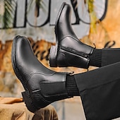 abordables Bottes de Chelsea-bottines Chelsea pour hommes, bottines à enfiler pour un style urbain décontracté et des tenues de tous les jours