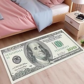 abordables Tapis et carpettes-tapis créatif en forme de dollar, tapis de sol au design monétaire pour la cuisine, la chambre, la table de chevet, l'entrée et la décoration de la maison